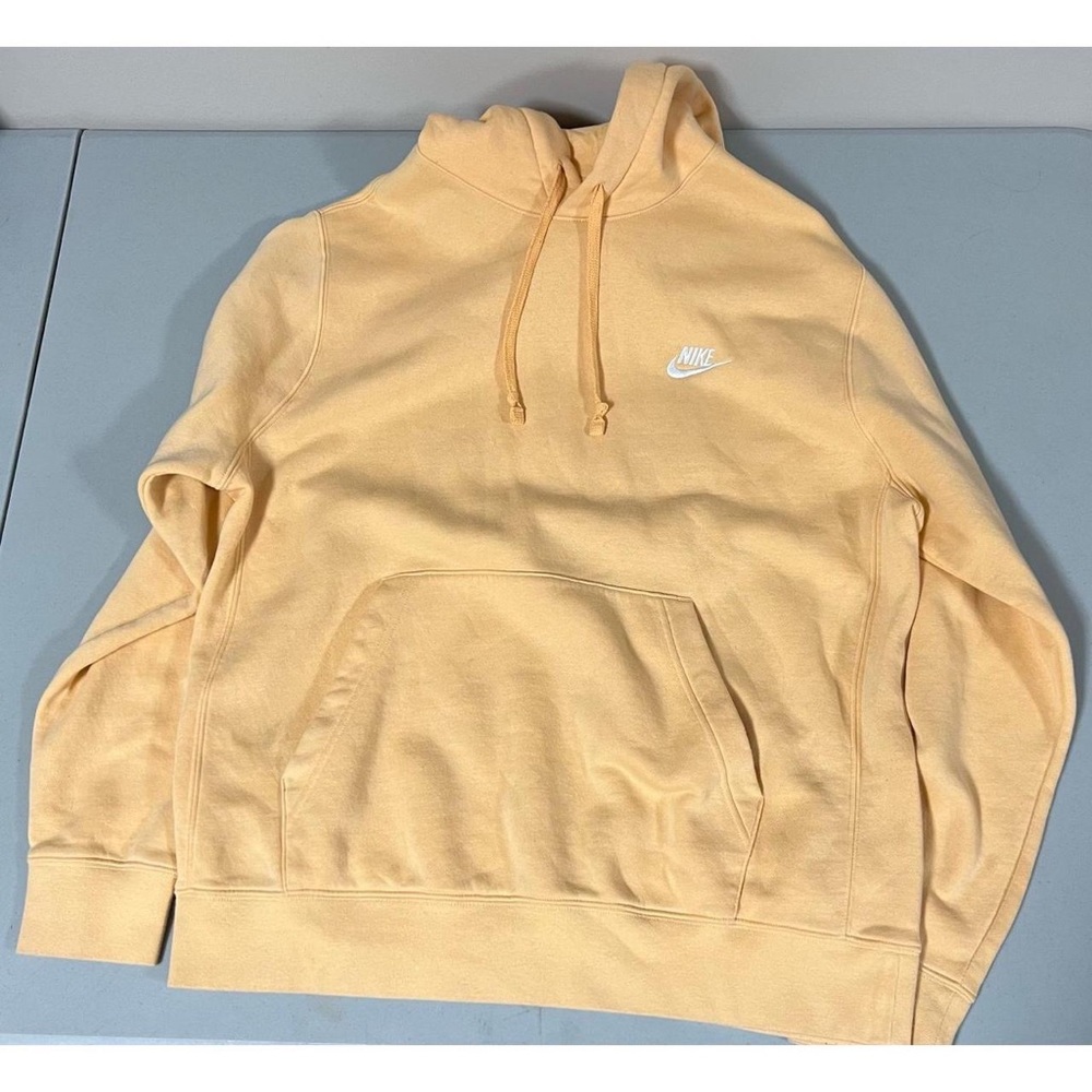 Nike Logo ‘Orange Chalk’ Fleece Pullover Hoodie Sweater Sweatshirt Top Size M